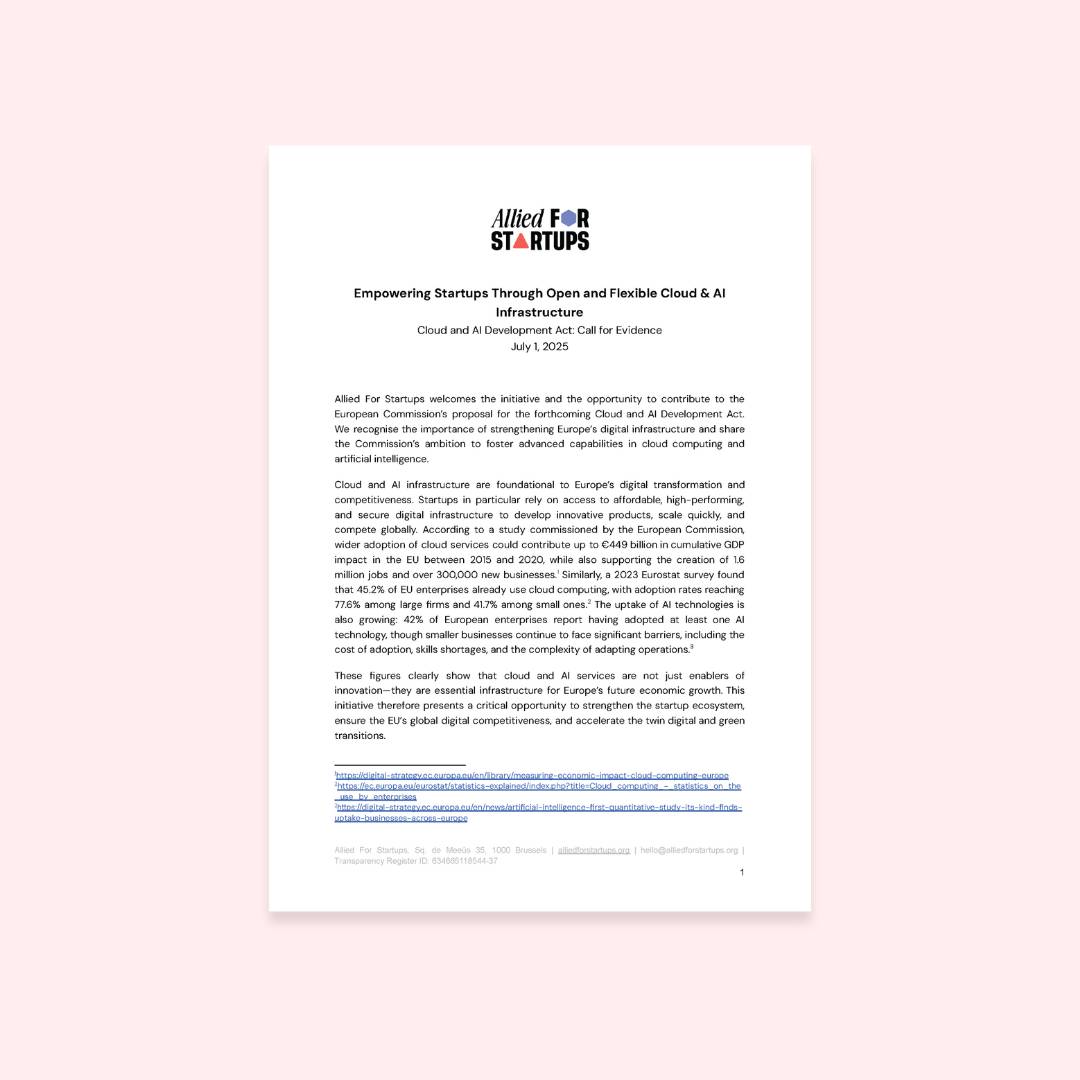 Allied For Startups’ Position on the Revision of EU Public Procurement Rules